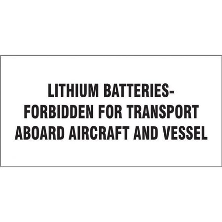 ACCUFORM SHIPPING LABEL LITHIUM BATTERIES MPC209 MPC209